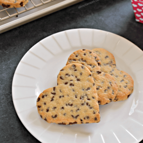 Heart-Shaped Chocolate Chip Cookies - About a Mom