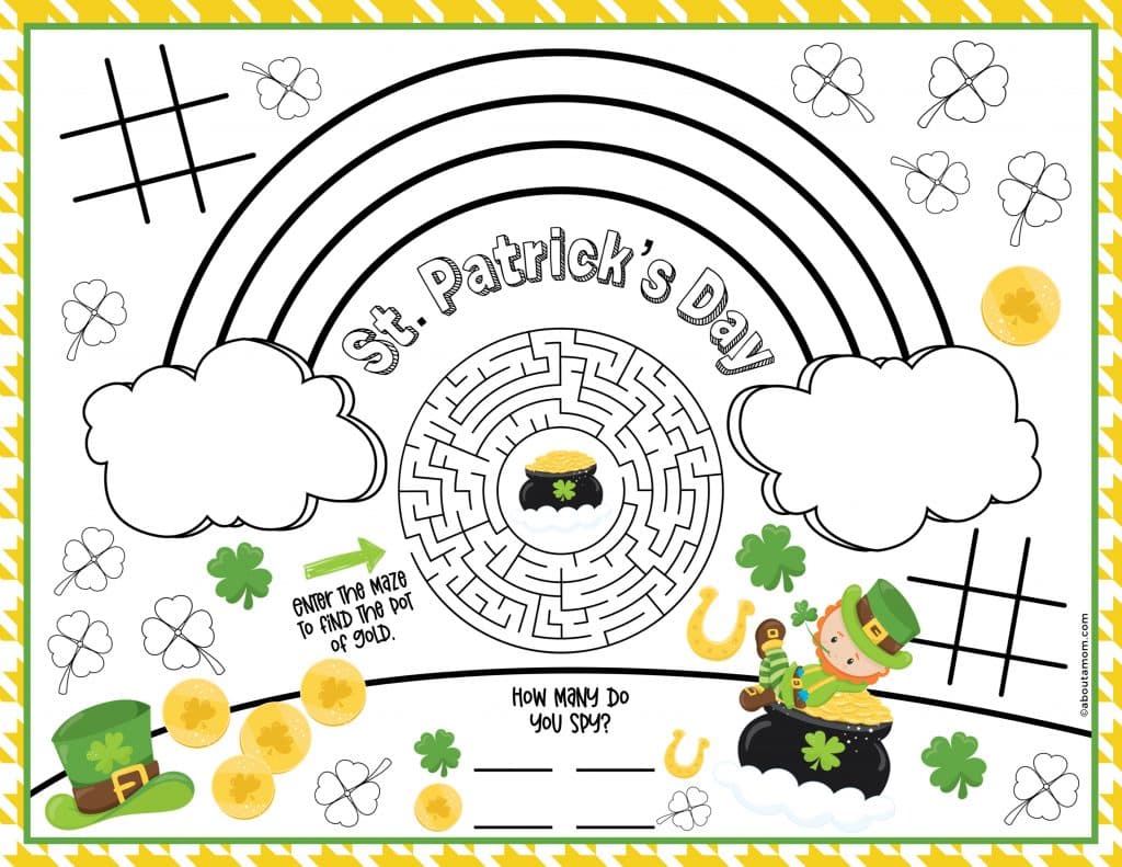 Free St Patrick #39 s Day Printable Activity Pack About a Mom Free St Patrick #39 s Day Printable Activity Pack About a Mom