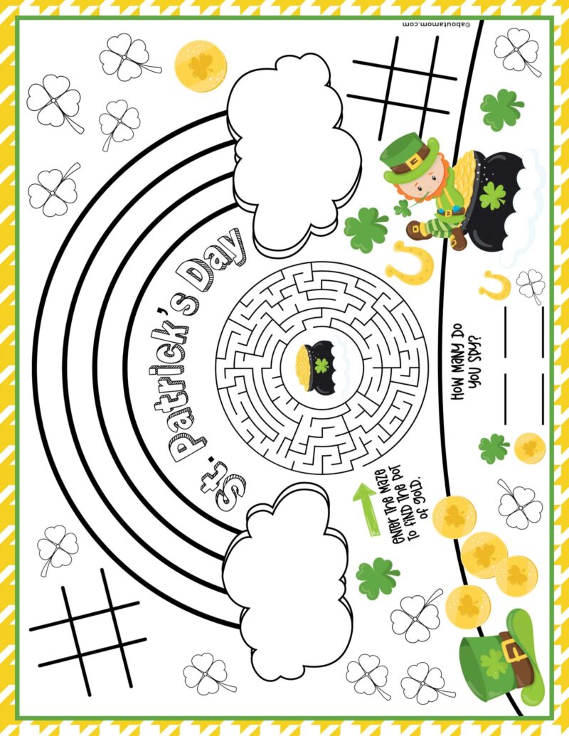 Free St Patrick's Day Printable Activity Pack - About a Mom