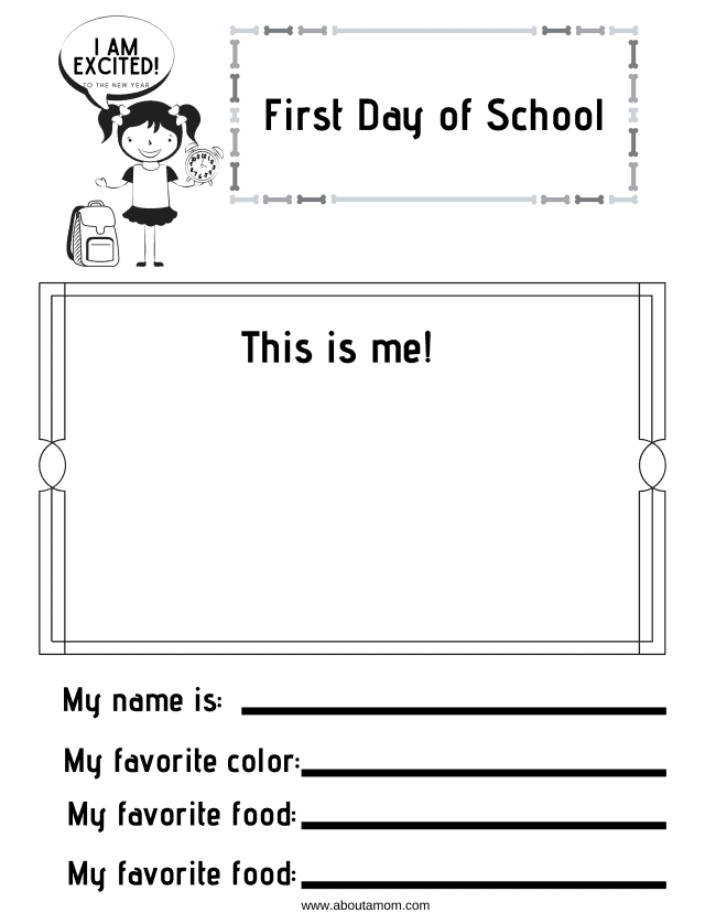 Back To School Printable
