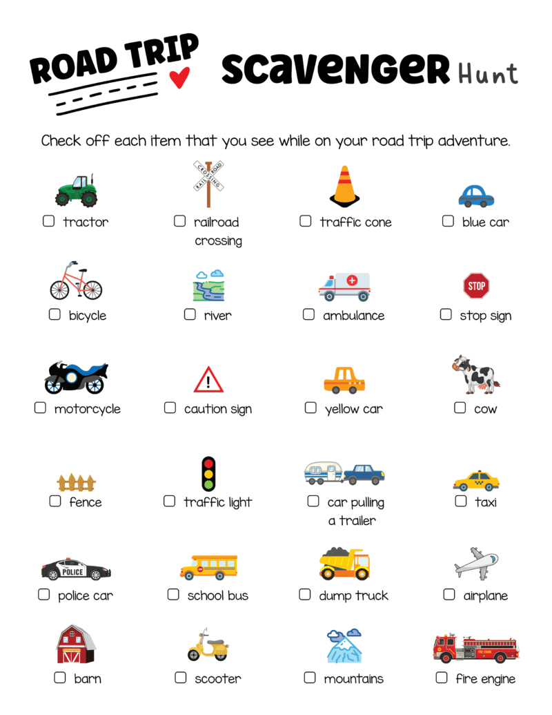 Free Printable Summer Road Trip Games for Kids About a Mom
