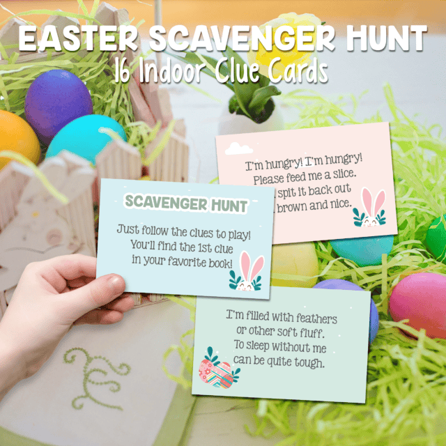 Printable Easter Egg Scavenger Hunt Clues Cards About a Mom Printable Easter Egg Scavenger Hunt Clues Cards About a Mom