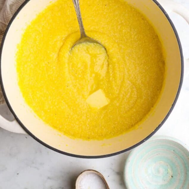 Polenta pictures from above