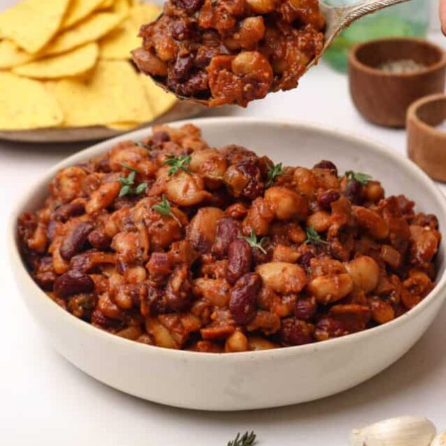 Homemade Crockpot Baked Beans Feature 4