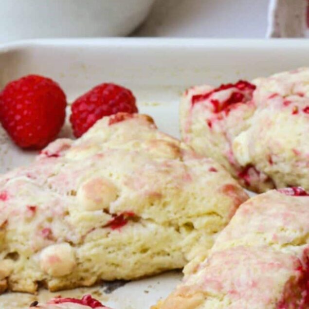 Raspberry White Chocolate Scones