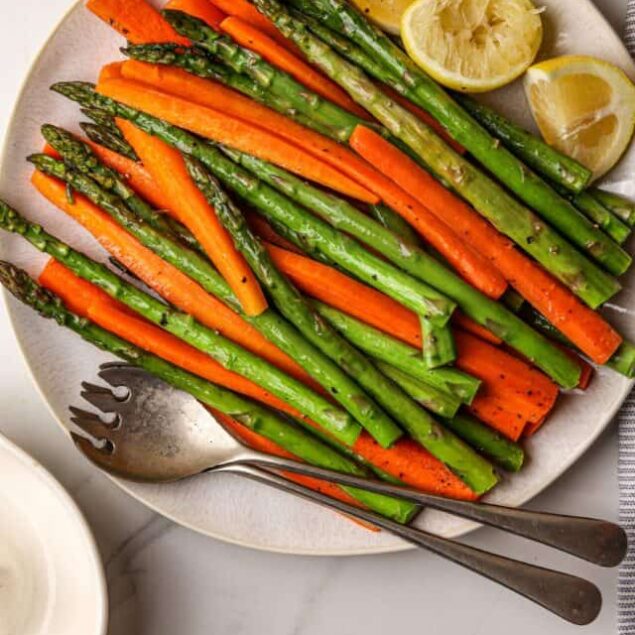 Roasted Asparagus and Carrots
