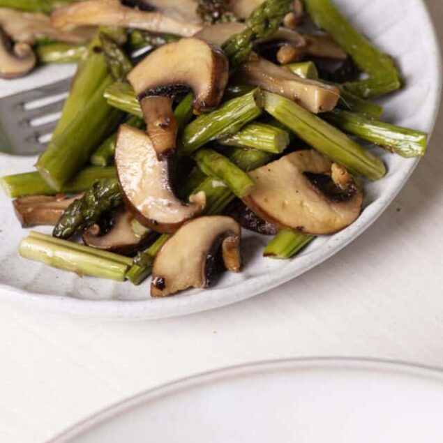 Roasted Asparagus and Mushrooms