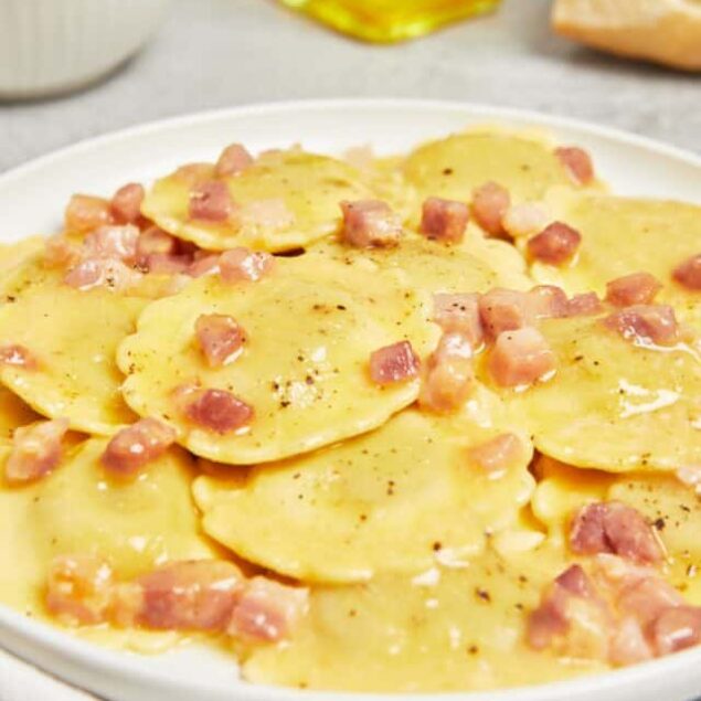 Ravioli Carbonara
