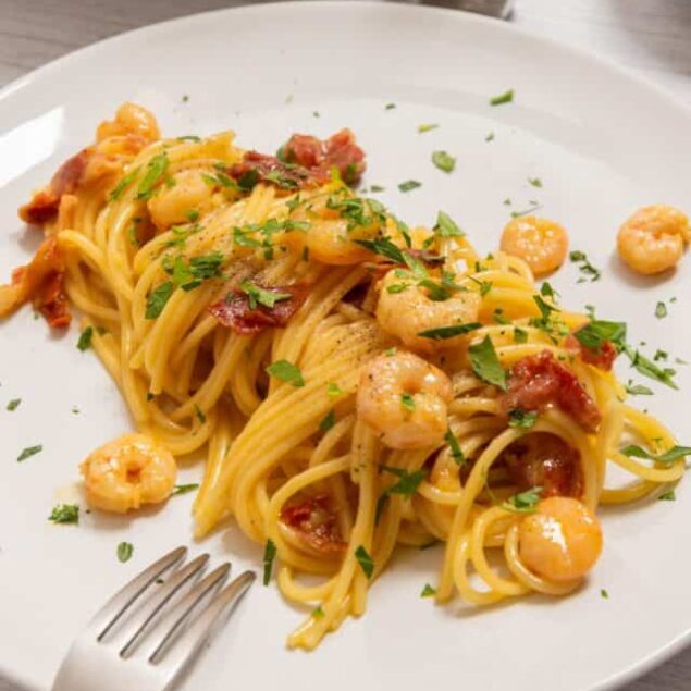 Shrimp Carbonara