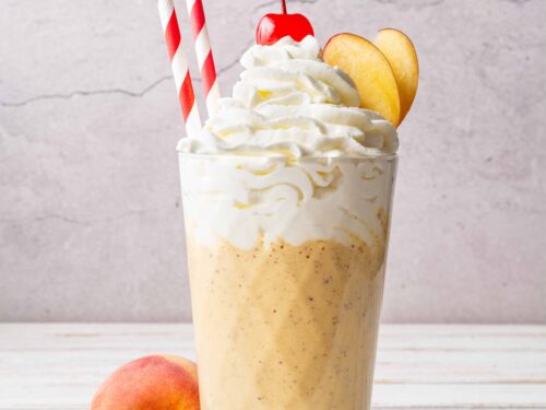 Peach Milkshake - About a Mom