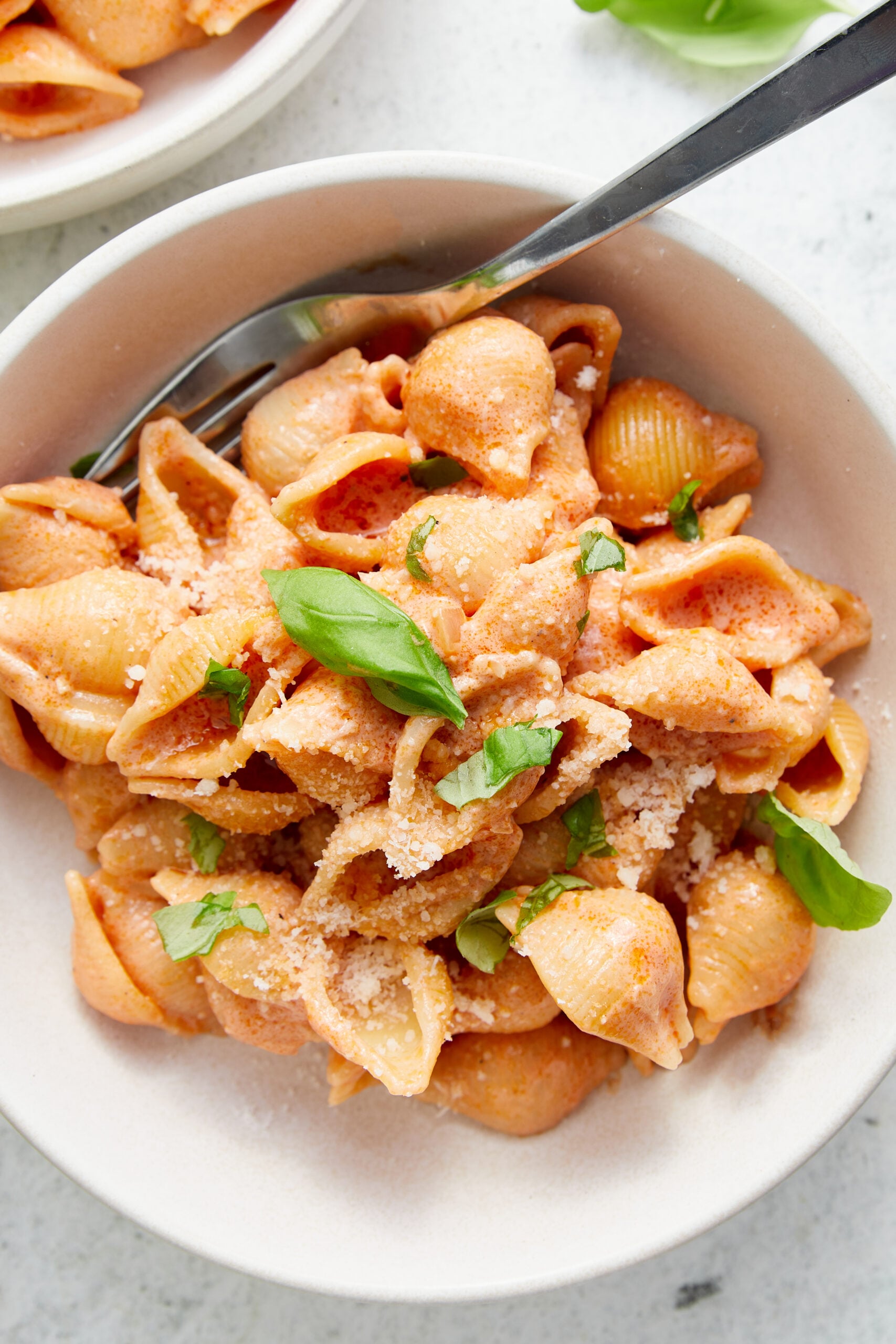 Gigi Hadid Pasta shot from above