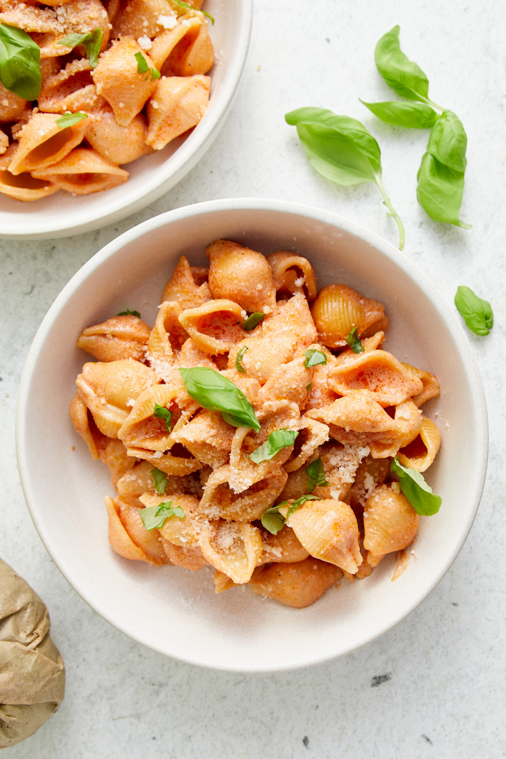 Gigi Hadid Pasta shot from above